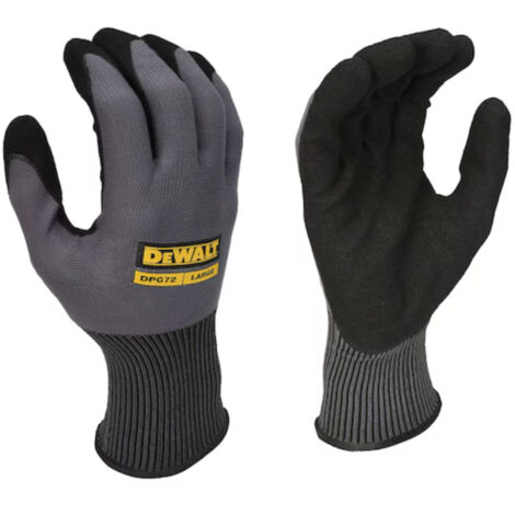 Dewalt DPG72L EU Coated Grip Gloves - L Size 9 DEWDPG72L