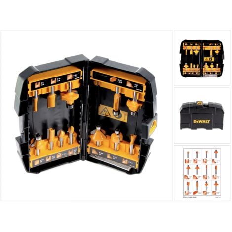 DeWALT Zubehör - Fräser-Set, 12-tlg. DT90016