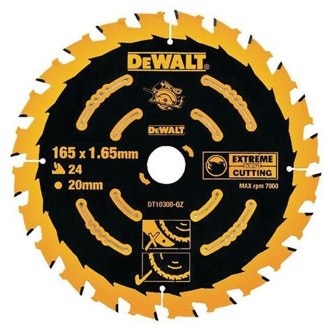 Dewalt DT10300 Circular Saw Blade 165 x 20mm x 24 Tooth Extreme Framing DWE550