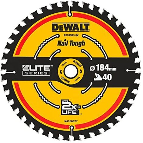 Dewalt DT10303 Lama Sega Circolare Extreme 184x16mm 40T Compensato