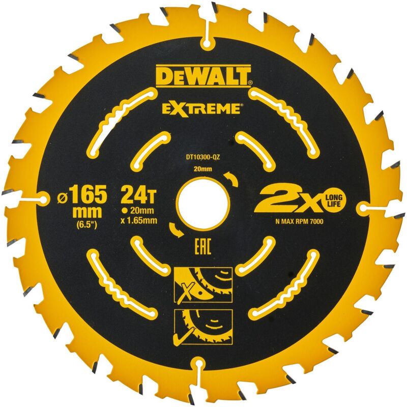 DeWalt DT10300-QZ Kreissägeblatt 165 mm Silber