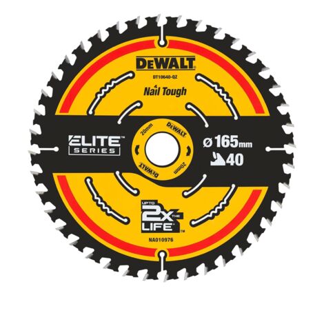 Dewalt DT10640QZ Extreme Framing Circular Saw Blade 165mm x 20mm x 40T