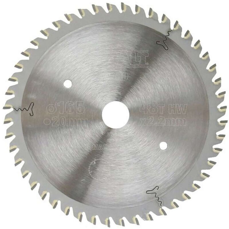 Dewalt - Zubehör - Sägeblatt Holz 165x20 mm, 48 Zähne DT1090
