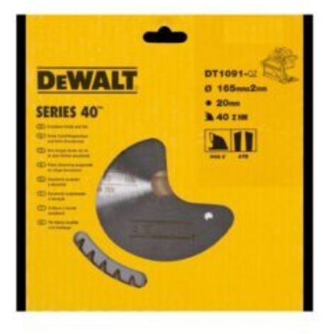 DEWALT DT1091-QZ EXTREME plunge saw blade 165mm x 20mm x 40T