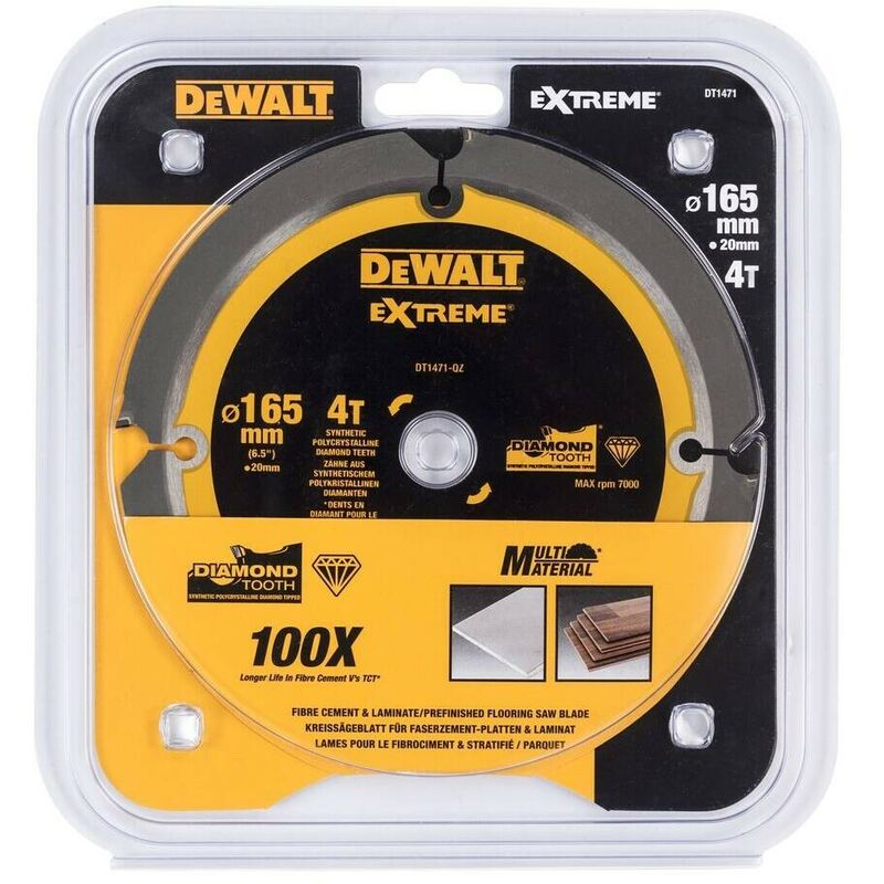 

DEWALT DT1471-QZ - Hoja para corte Multi-Material ( Fibro Cemento ) 165x20mm X4D