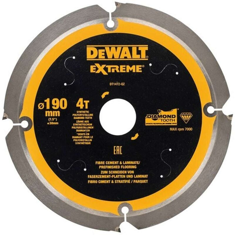 Dewalt - Accessori - Disco da taglio 190x30 mm, 4 denti DT1472