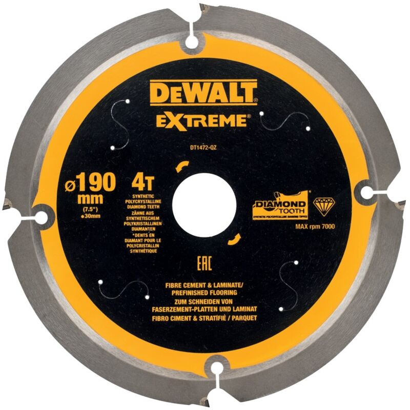 Dewalt - Lames de scie circulaire multi-matériaux, 190 mm, 4T DT1472-QZ