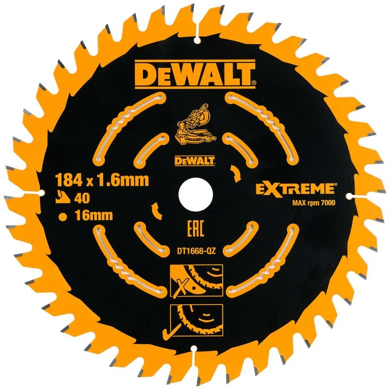 

Dewalt DT1668-QZ Hoja para Sierra Circular Estacionaria 184x16x40T para DCS365