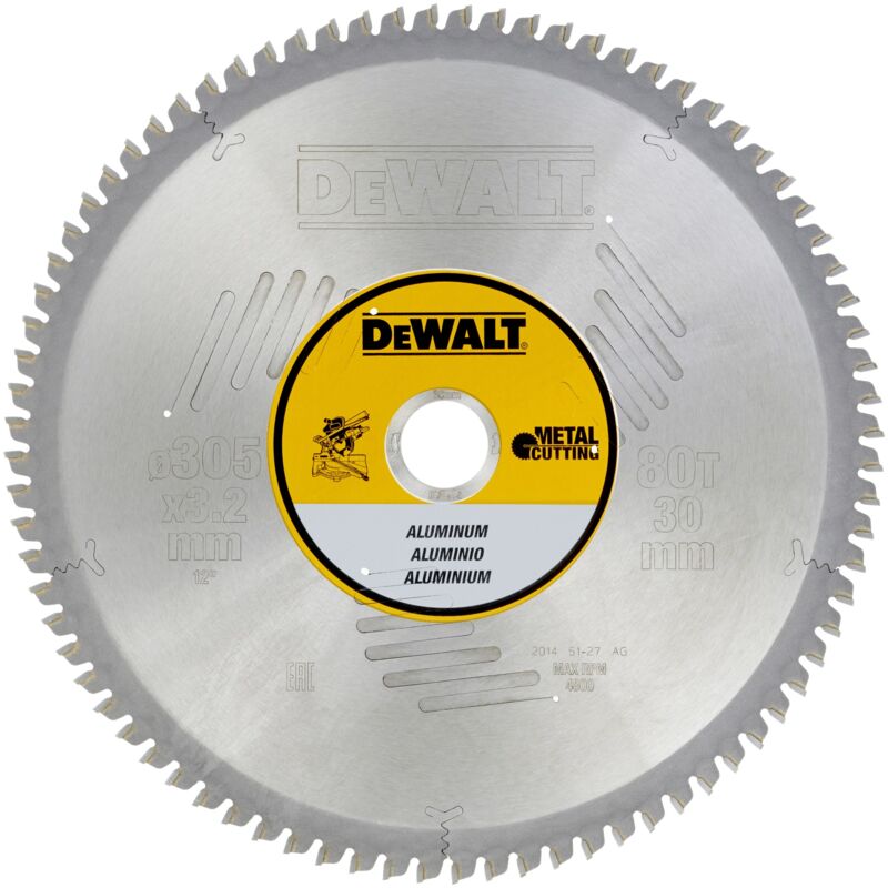 Dewalt - Lames de scie stationnaires, 305 x 30 x 80D, pour aluminium DT1916-QZ