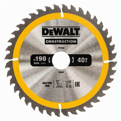 S.Of. Disque Pour La Construction Ø165x30mm 18t (AC) Dt1936-Qz Dewalt
