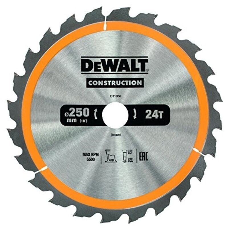 Dewalt - lame de scie circulaire 250/30 mm 24 wz, 1 pièce, DT1956 de qz