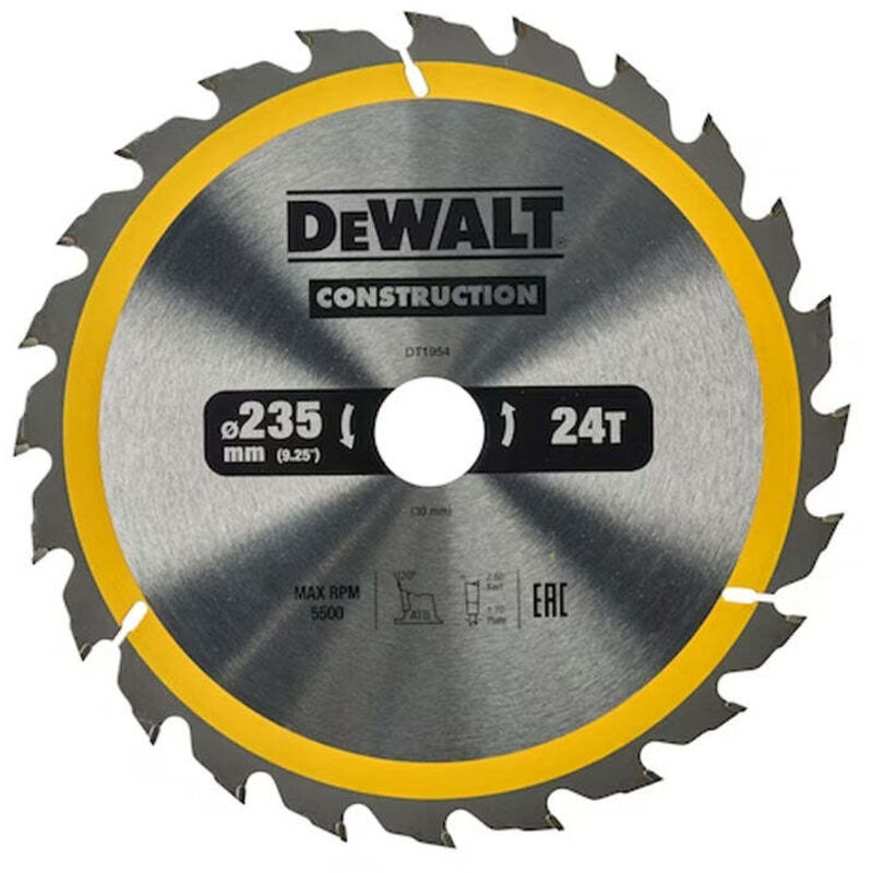 Dewalt - lame de scie circulaire 235/30 mm 24 wz, 1 pièce, DT1954 de qz