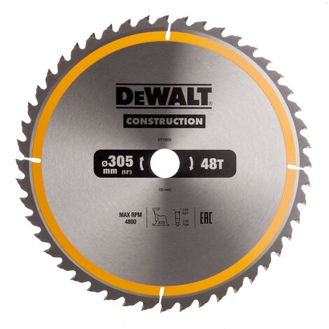 DeWALT DT1959-QZ Construction Circular Saw Blade 305x30mm 48Teeth