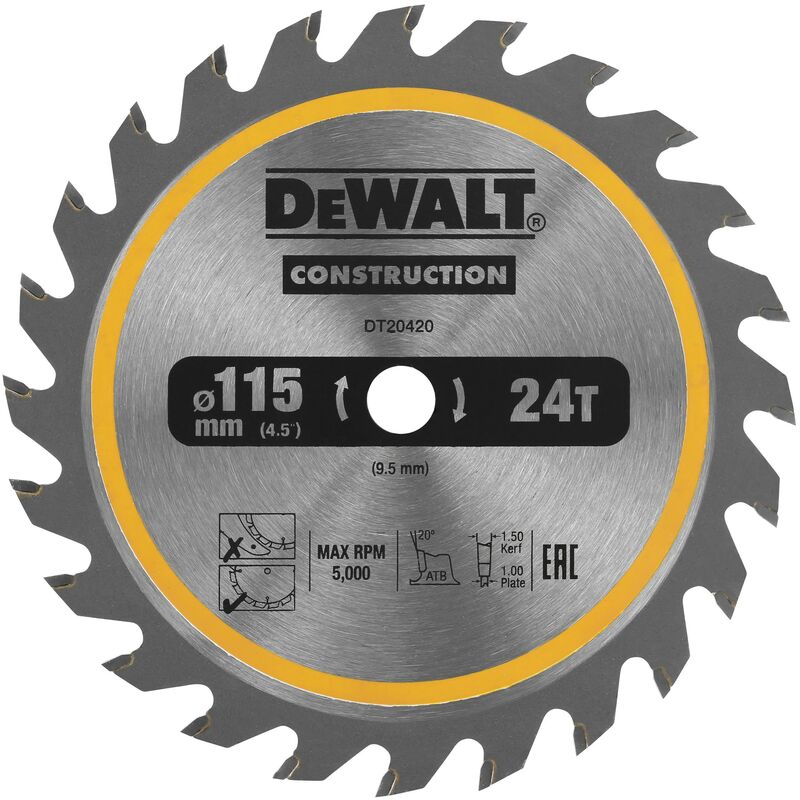 

Dewalt DT20420-QZ Hoja para construcción 115x10mm 24D