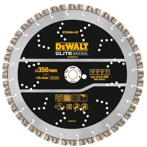 Dewalt DT20464-QZ ELITE SERIES All Purpose Diamond Segmented Wheel 350 x 25.4mm