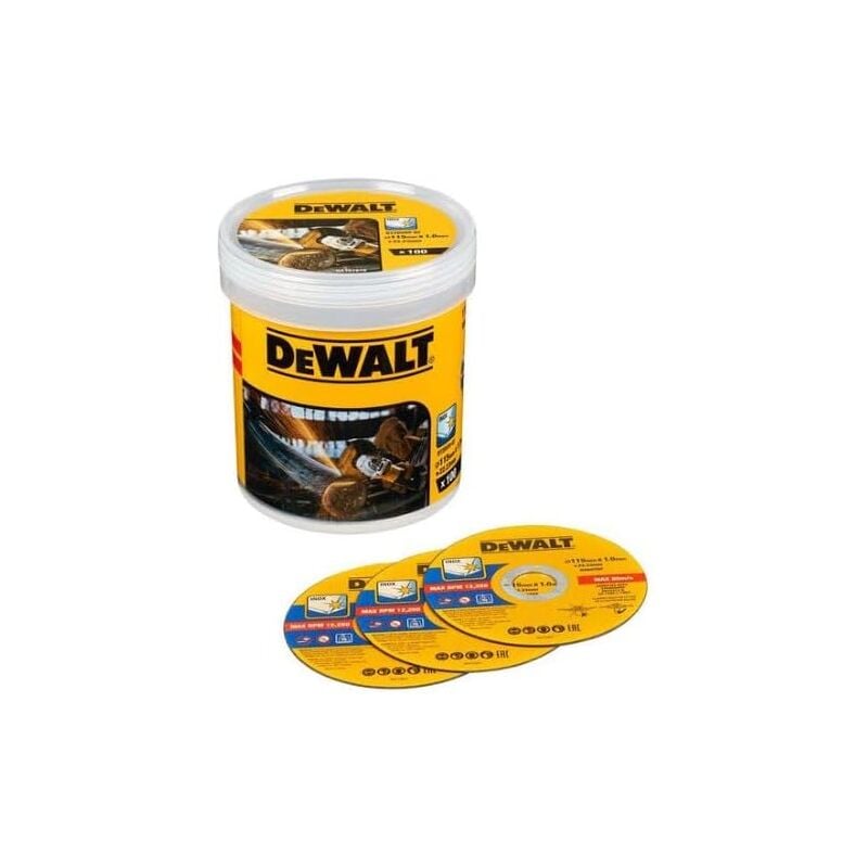 Dewalt - DT20599-QZ Disques de coupe pour meuleuse 115x1mm inox 100pcs Métal