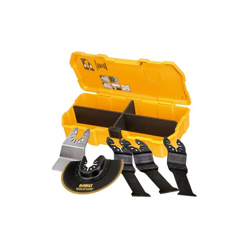 DT20715 Multi Tool Accessory Blade Set 5 Piece + Toughcase DCS355 DWE315 - Dewalt