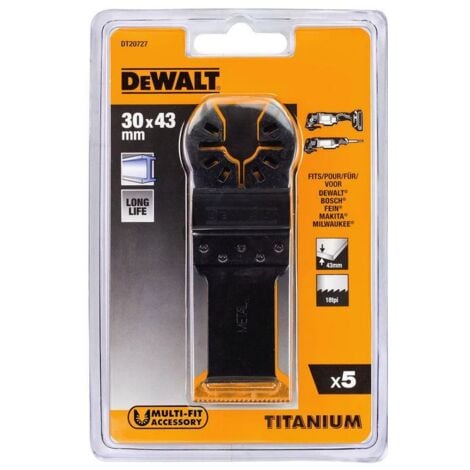 DeWalt DT20727-QZ - Pack de 5 hojas de sierra para detalle (43 x 10 mm)