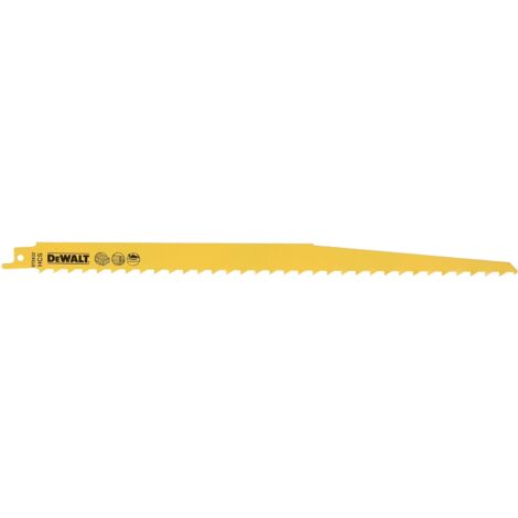 DeWalt DT2432-QZ Lama Sega Diritta Gattuccio HCS 305mm 5/6TPI 5pz Legno Plastica