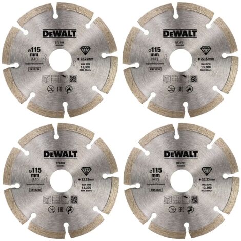 Dewalt DT3701-QZ High Performance Diamond Cutting Disc Segmented 115X22.23mm x4