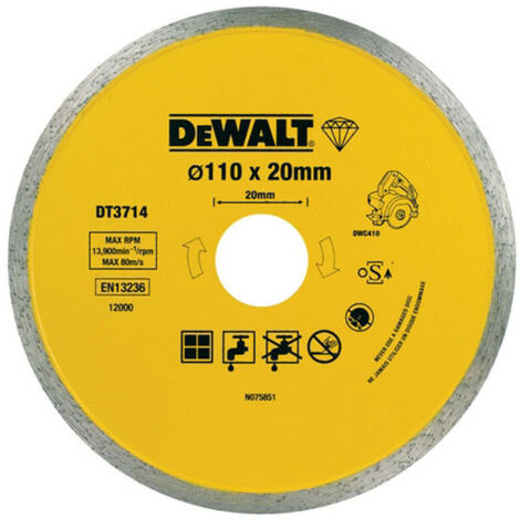 DeWALT DT3714-QZ Diamond Tile Blade 110mm x 20mm