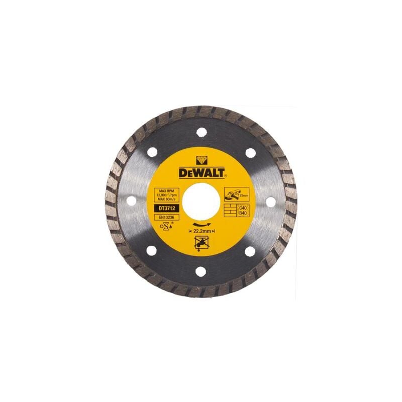 Image of Dewalt - DT3712-QZ disco diamantato de 12,5 cm disco diamantato con cerchio turbo