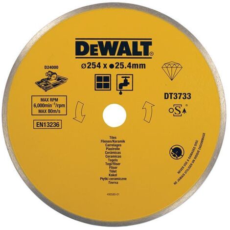 DEWALT DT3733-XJ Ceramic Diamond Tile Blade 254 x 25.4mm DEWDT3733XJ