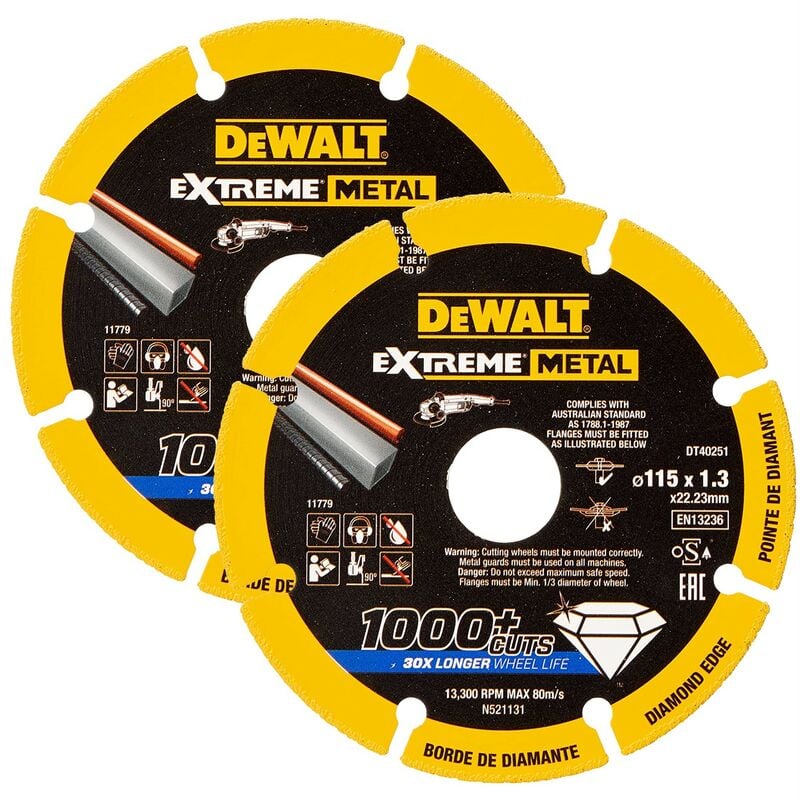 Dewalt - DT40251 Extreme Metalmax Diamond Disc Cutting Grinding Wheel 115mm x 2