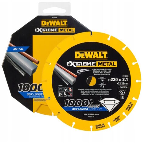 DEWALT DT40254-QZ 180 x 22.23 x 1.5mm Extreme Metal Diamond Disc