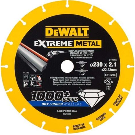 DeWalt DT40255-QZ Diamant-Trennscheibenschleifer 230 x 22,23 x 1,5 mm
