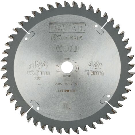 DEWALT DT4092-QZ - Hoja para sierra circular portátil 184x16mm 48D
