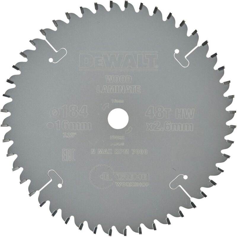 DeWALT Lame pour scies circulaires portatives EXTREME DeWALT® 184 x 16mm DT4092 QZ