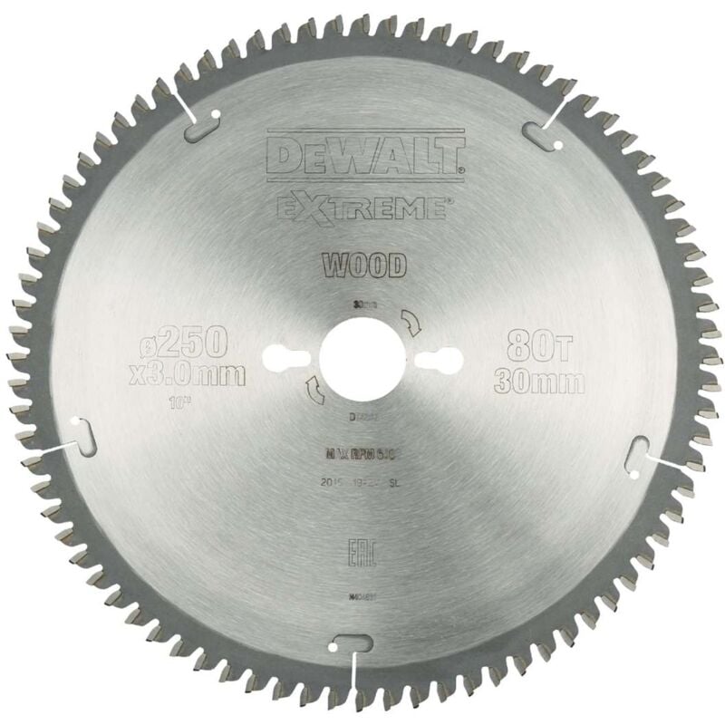 Accessori - Disco da taglio 250x30 mm, 80 denti DT4287 - Dewalt