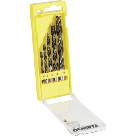 Coffret plastique DEWALT 5 mèches à bois 3 pointes - DT4535 - Plusieurs références disponibles