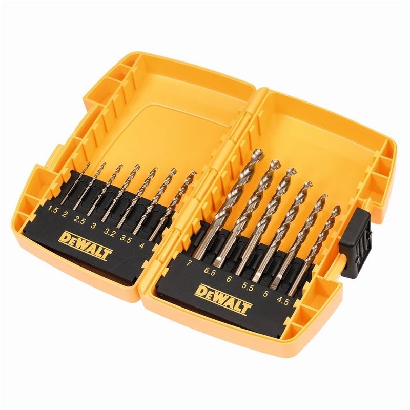 

DEWALT DT4968-QZ - Tough Case pequeña con 13 brocas con puntas de cobalto EXTREME de 1.5 a 7 mm