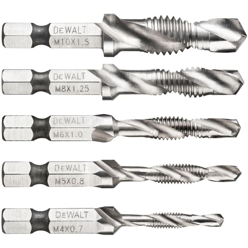 Dewalt - DT50060-QZ 1/4 Impact drill taps (5 pcs.)