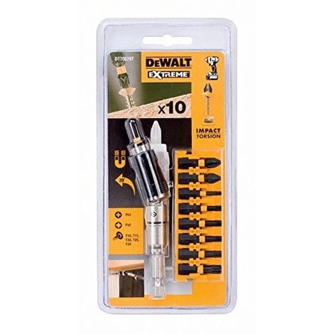 DEWALT DT70578T-QZ 10 PIÈCES DE VISSAGE IMPACT ET PORTE EMBOUTS PIVOTANT