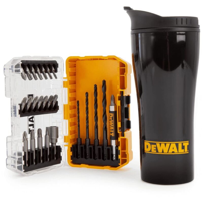 Dewalt - zestaw wierteł i bitów 25cz. +kubek