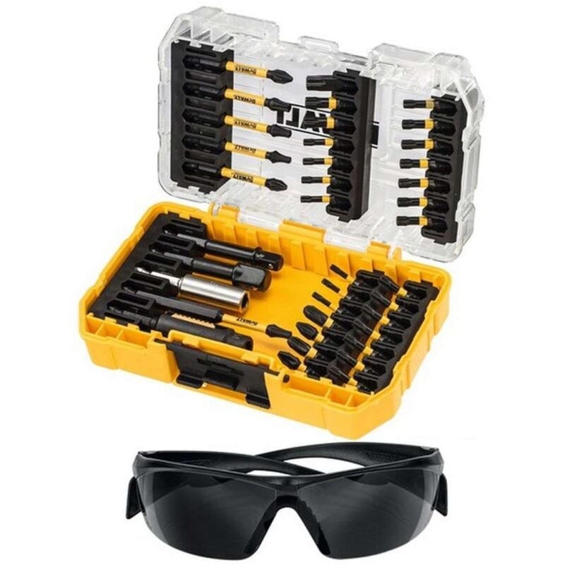 DT70733T-QZ - Toughcase: Set de 38 Stück für Bohrmaschine - Bits de Schraubendreher flextorq - Schutzbrille de - Dewalt