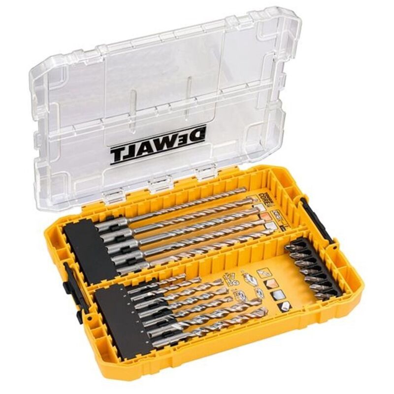Dewalt - DT70754 19 Piece Mixed Drill Bit Set Masonry sds Medium Tough Case Tstak