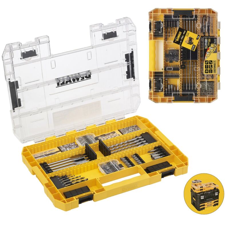 Dewalt - DT70762 85 pc Screwdriver Drill Bit Set hss-g Large Tough Case for Tstak
