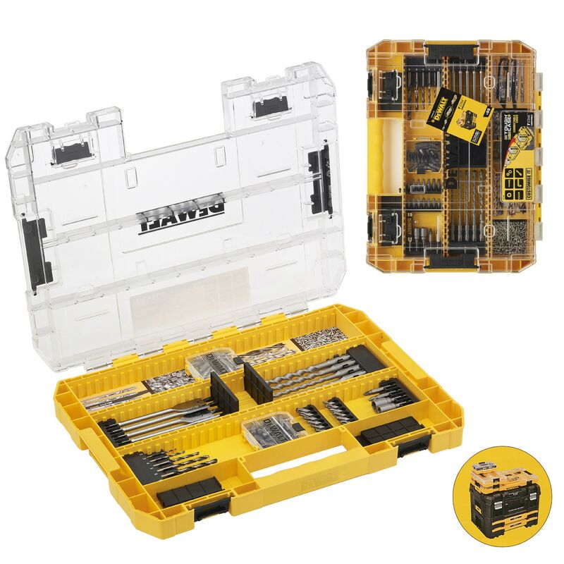 Dewalt - DT70762 85 pc Screwdriver Drill Bit Set hss-g Large Tough Case for Tstak