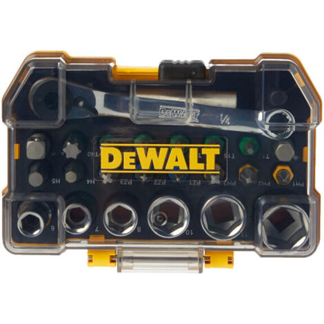 Dewalt DT71516 24 Piece Socket Ratchet Wrench Screwdriver Bit Set PZ2 PH2 TORX
