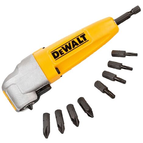 DeWalt DT71517T Impact Right Angle Torsion Drill Attachment - 9 Screwdriver bits