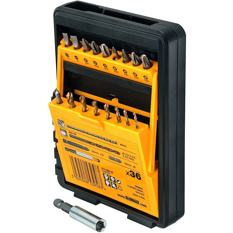 

Juego de 36 piezas para atornillar y taladrar DEWALT DT71565-QZ