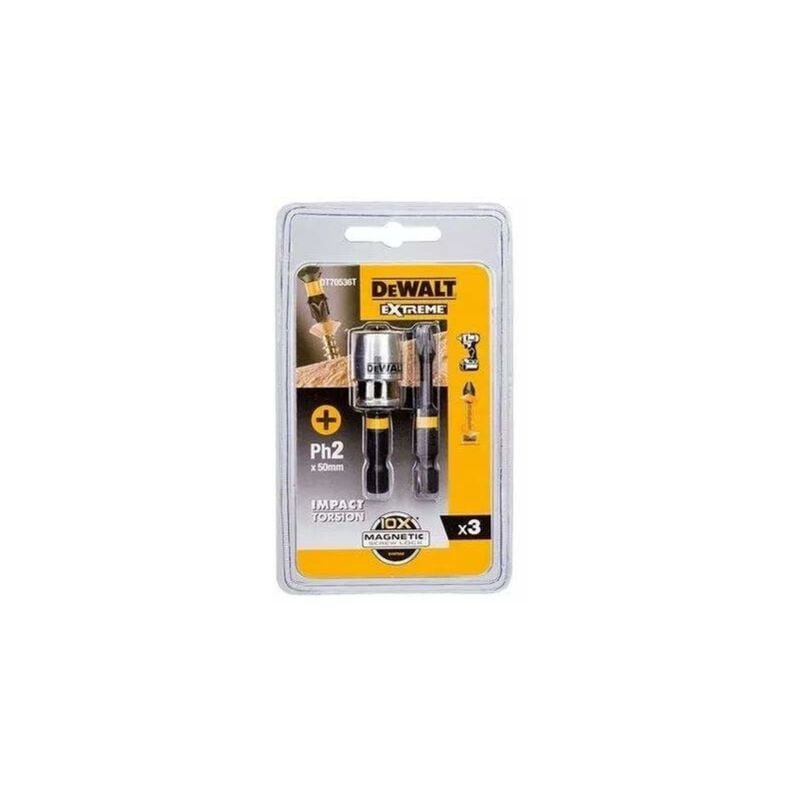 Dewalt - DEWDT70536T impact torsion 2 x PH2 screwlock 50 mm et à fermeture magnétique