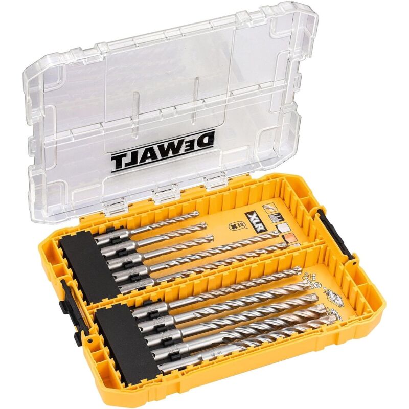 DeWALT 10 pièces Moyen Coffret SDS plus beton ToughCase DT70752 QZ - vue 2