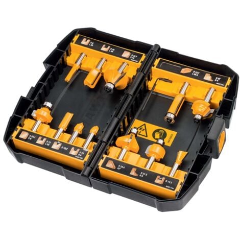 DeWALT DT90016-QZ 8mm Router Bit 12pc Set