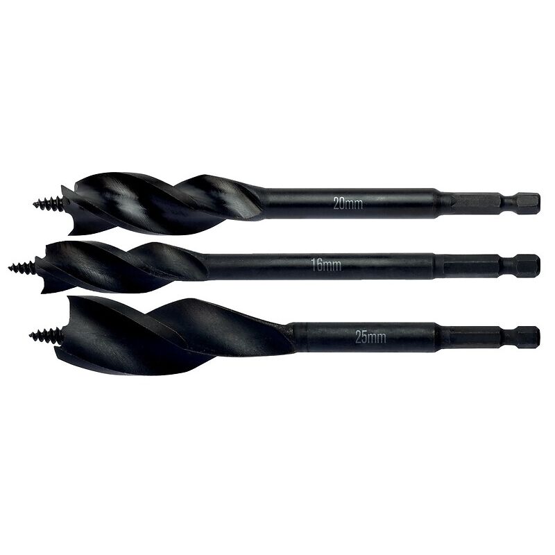 3 mèches à bois 3 pointes Extrême composition ø : 16, 20, 25mm Dewalt