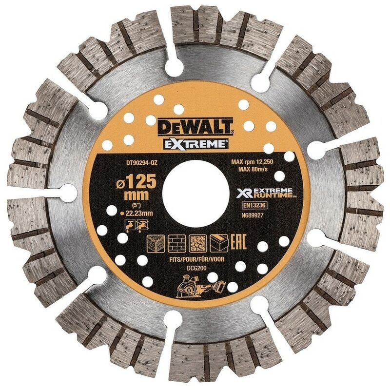 

DT90294-QZ - Hoja de diamante EXTREME RUNTIME 125mm - Dewalt